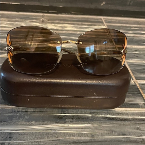 Louis Vuitton Gold and Brown Sunglasses - Picture 1 of 9
